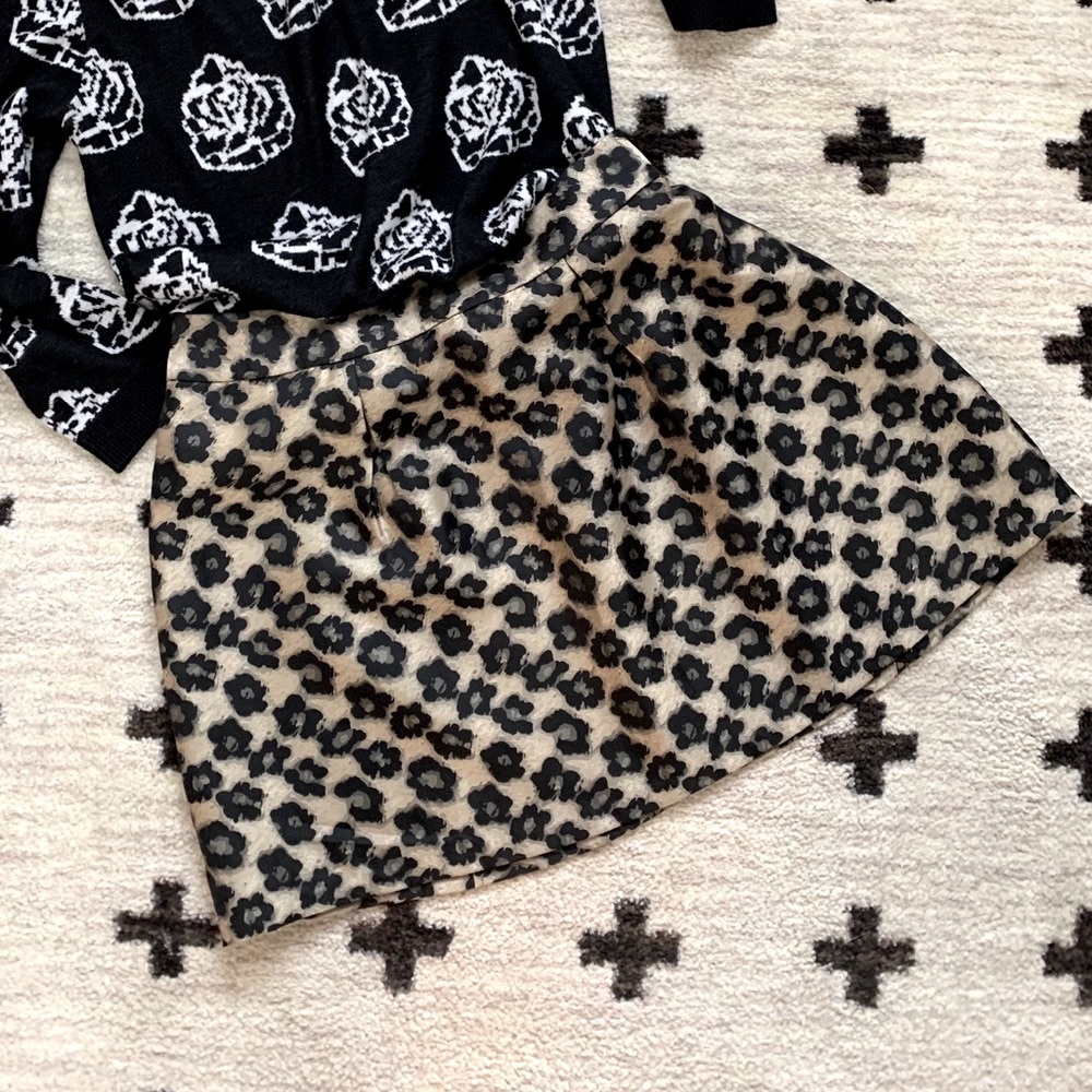 NWT Banana Republic Abstract Leo Mini Skirt
